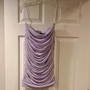 Fiesta Lilac Roushed Strapless Mini dress